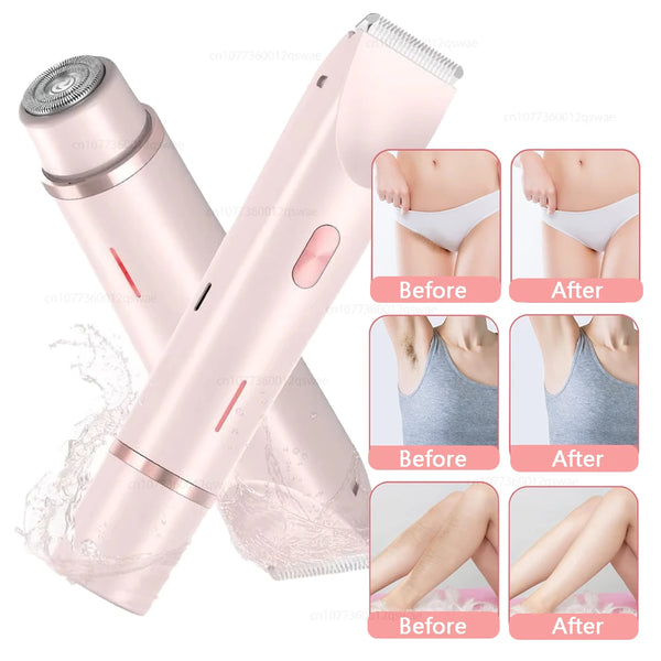 2-in-1 Electric Shaver & Trimmer for Women